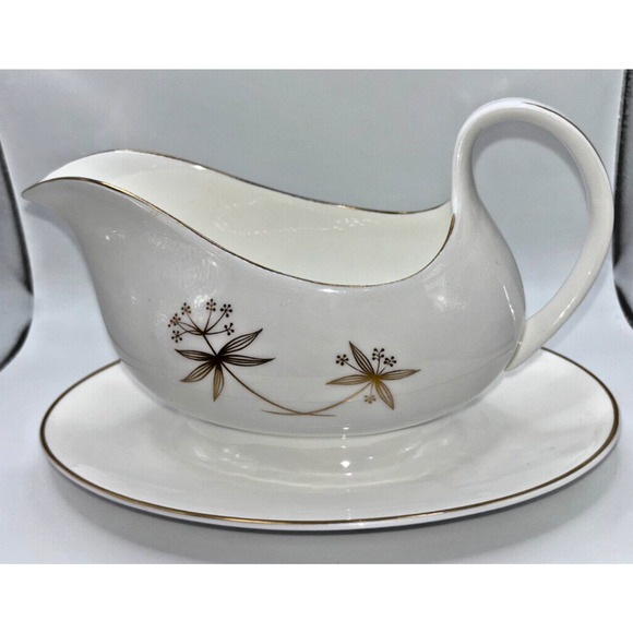 Royal Doulton AURIEL Gravy Boat w/Underplate, English Fine...
